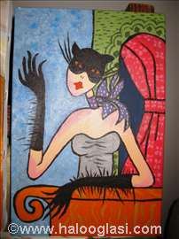 Mačkica - akrilik na platnu