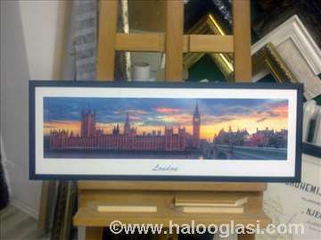 London, panorama - uramljen foto na platnu