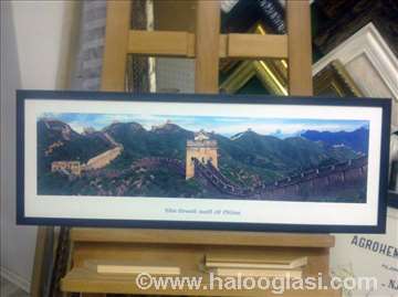 Kineski zid, panorama - uramljen foto na platnu