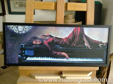 Devojka na klaviru - uramljena reprodukcija