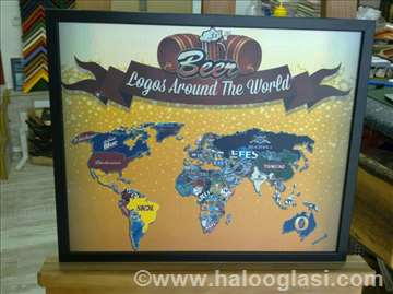 Poster Pivska mapa sveta veći