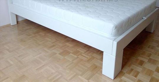 Bračni krevet Monaco, 160 x 190/200, u beloj boji