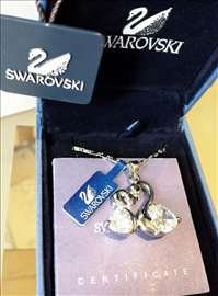 Swarovski ogrlica zaljubljeni labud