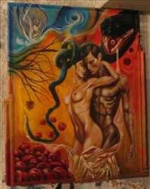Slika Adam i Eva 135 cm x 160cm ulje