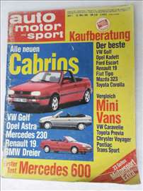 Časopis Auto Motor und Sport,br.7/1991.god. A 4 