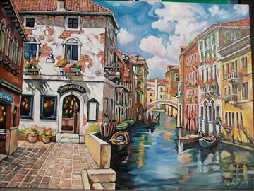 "Kanali Venecije 1" slika, ulje na platnu