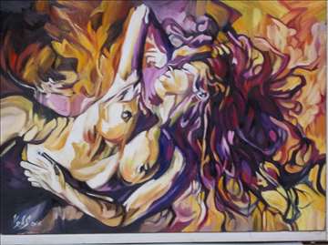 Snoviđenje 3 slika, ulje na platnu