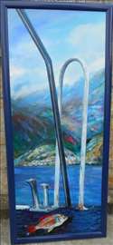 Slika "Obala", ulje na platnu, 157×64 cm