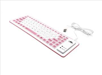 Tastatura Usb Flexy pink