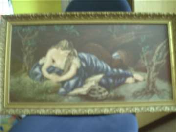 Devojka sa knjigom - goblen 