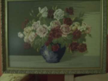 Ruže u vazi - goblen 