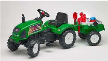 Falk Toys Traktor na pedale sa prikolicom i dodaci