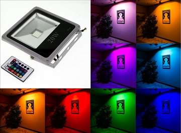 LED RGB Reflektor sa daljinskim 20W