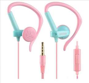 Earhook slušalice za sportiste - roze
