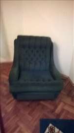Fotelje-tamno zeleni mebl