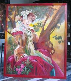 Slika - Nevinost, ulje na platnu, uramljena