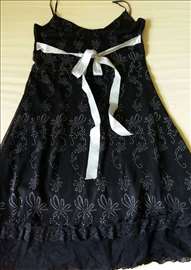 Crna haljina na bretele XL
