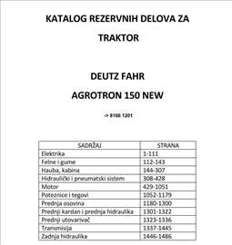 Deutz Fahr Agrotron 150 New - Katalog delova