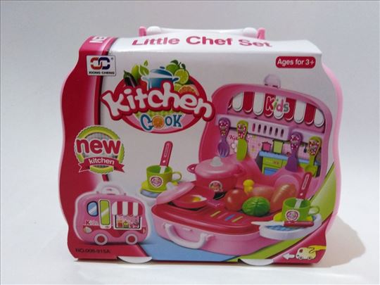 Kuhinjski set za devojcice -roze -novo