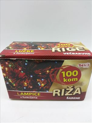 Sijalice dekorativne riža šarene 100, novo