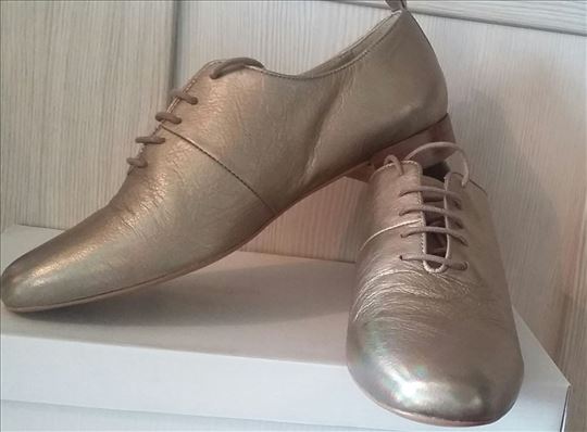 Zlatne cipele Fly London, kožne, nove