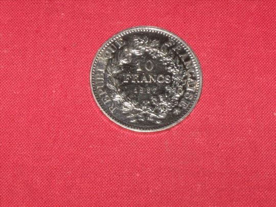 10 Francs 1967 , srebro