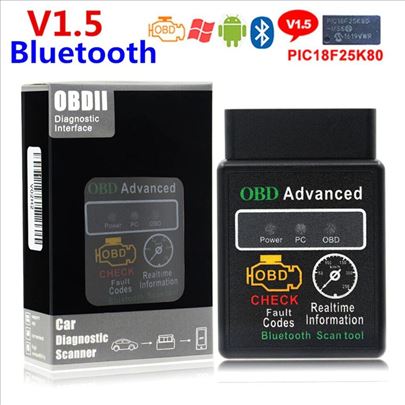 Bluetooth ELM327 HHOBD2 OBDII V1.5, 25k80 Cip