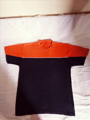 Majica teget, narandžasta sa belom štraftom