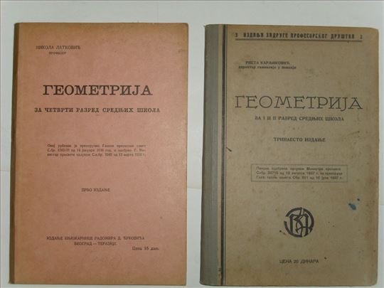 Geometrija-knjige od 1936-40 godine