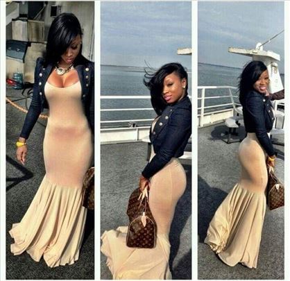 203) Svečana sirena haljina na bretele