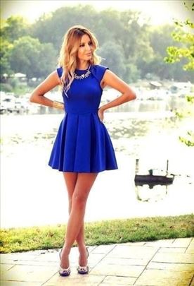 111) Slatka plava haljinica vise boja 