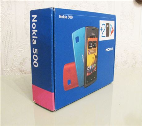 Nokia 500 - Originalna kutija i 2 Nokia maske