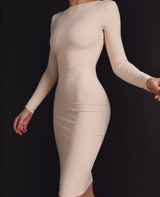 551) Prelepa haljina od skube sa elast, više boja
