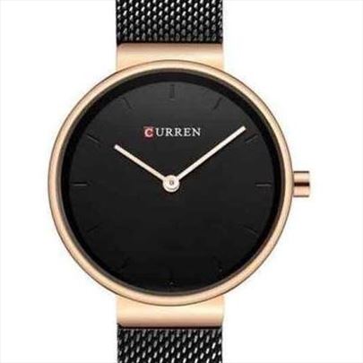 Crni elegantni sat od nerdjajuceg celika