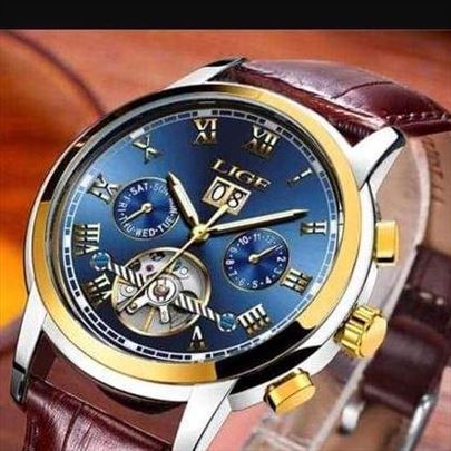 Braon plavi muški elegantni business sat garancija