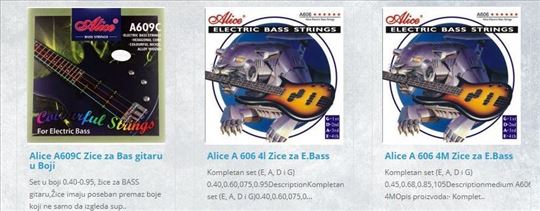 Alice A 606 4M Žice za E.Bass