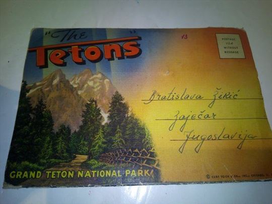 Grand Teton national park razglednice nekorišćene
