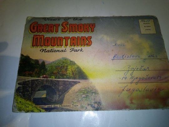 Great Smoky mountains razglednice nekorišćene