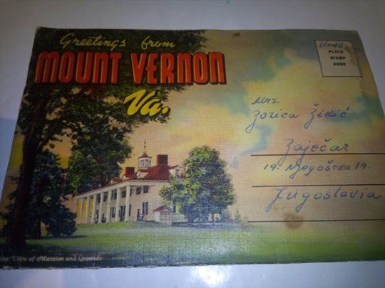 Mount Vernon razglednice ne koriscene 