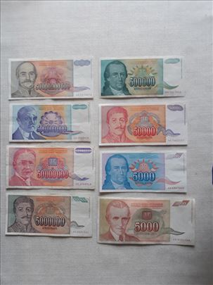 lot 8 novcanica ex yu , [ xf ] 