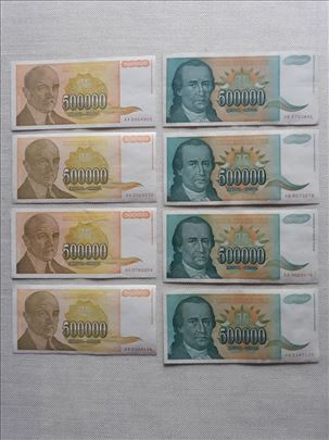 lot novcanica ey yu , 8 kom. [ unc , xf ]