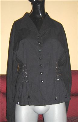Košulja crna sa pertlama