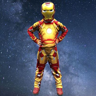 Kostim za decu Iron man 3 - žuti + maska za lice