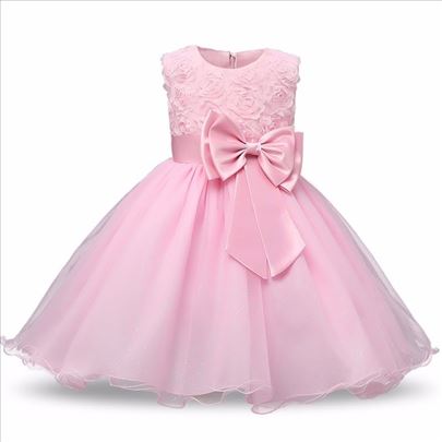 Svecana roze haljina haljinica decu za devojcice m