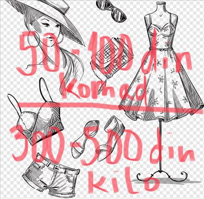 Očuvana ženska garderoba na kilo 300-500 din