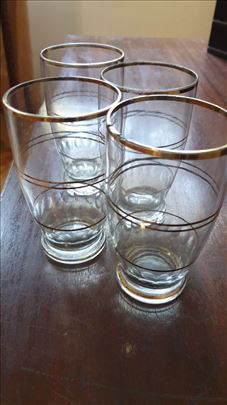 čaše sa pozlatom iz antikvarnice- made in Italy