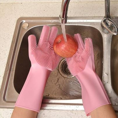Višenamenske silikonske rukavice za pranje sudova