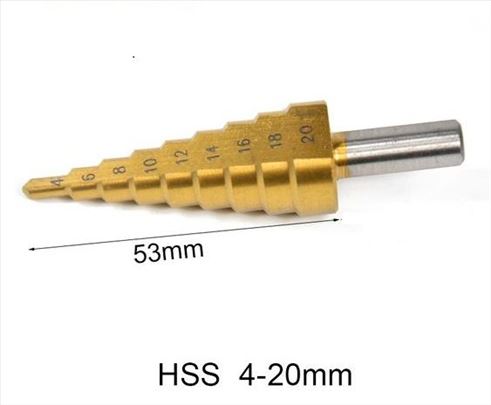 HSS 2 Stepenaste burgije 4-12mm + 4-20mm