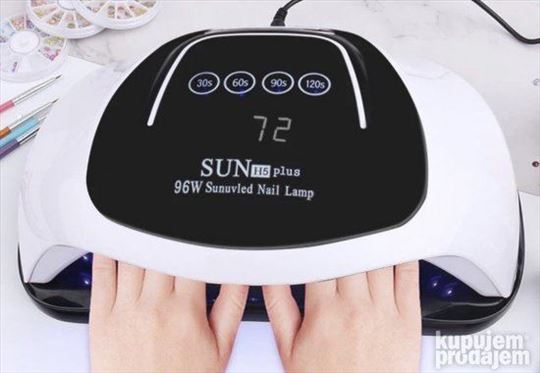 UV led lampa Sun h5 plus za nokte, dupla, 96 w 