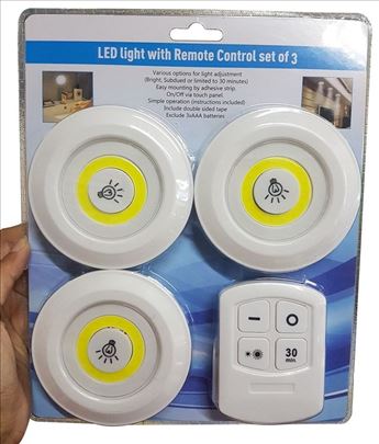 3 LED svjetiljke s daljinskim upravljačem